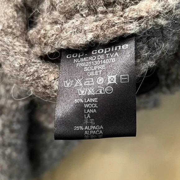 Cop.copine sweater 60% wool 25% Alpaca 14%nylon & elastano brown in color - Picture 4 of 6